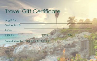 Travel Gift Certificate Services